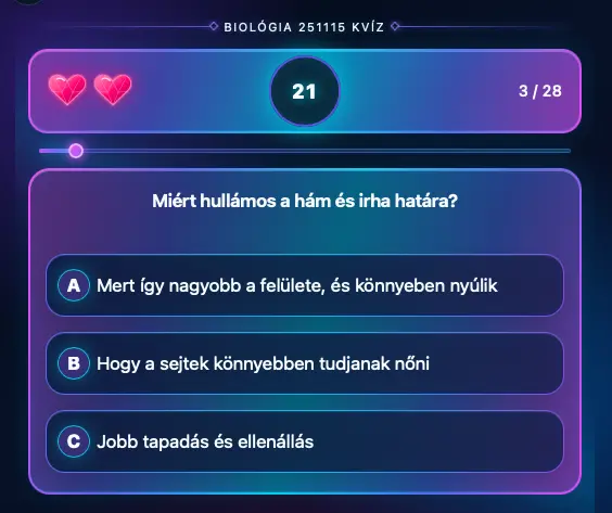 7streak quiz: a multiple-choice biology question